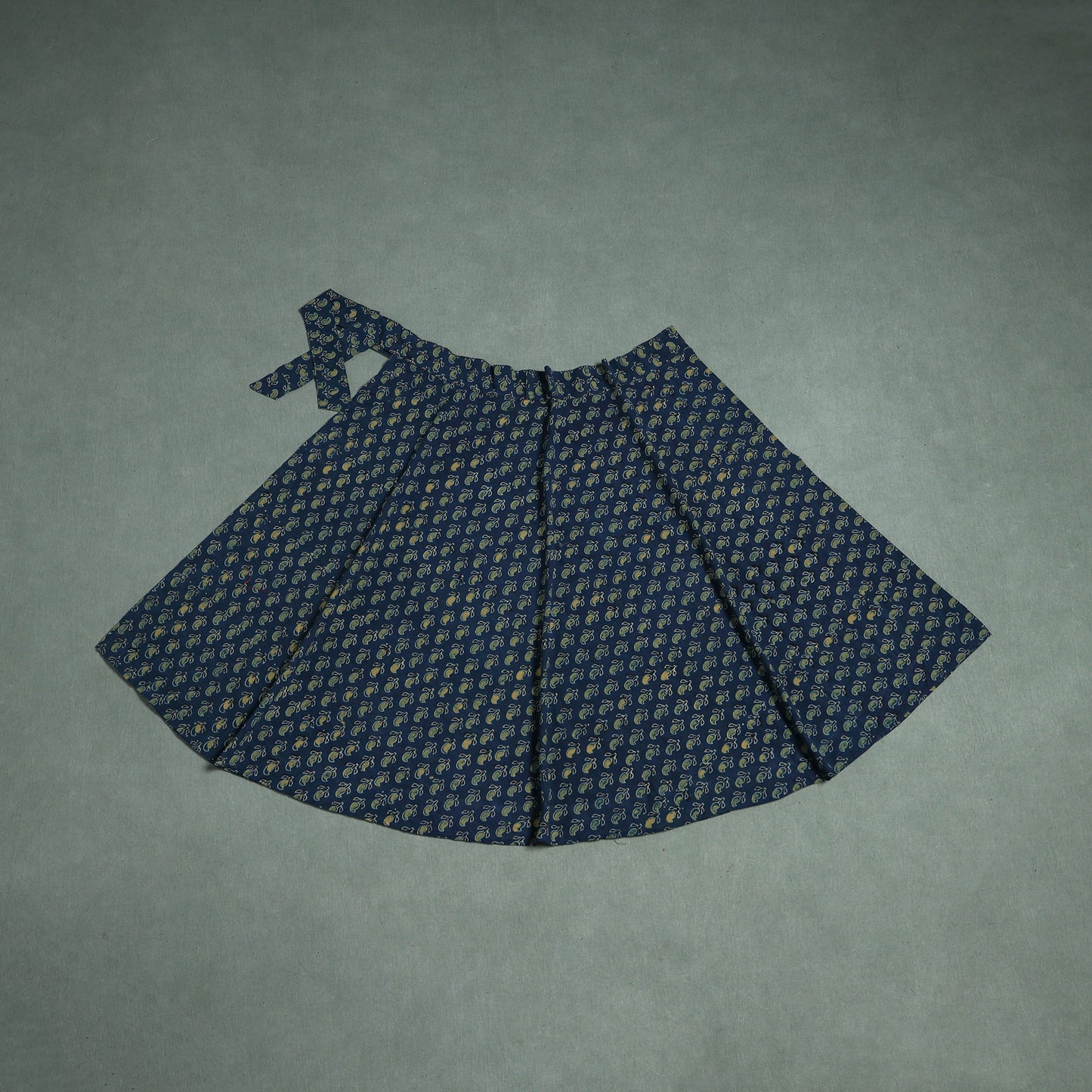 Ajrakh Hand Block Print Cotton Wrap Around Skirt 36