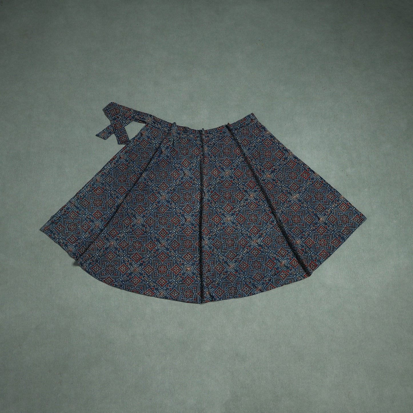 Ajrakh Hand Block Print Cotton Wrap Around Skirt 34