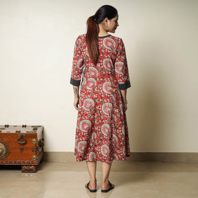 Buy Bagru Block Printed Cotton Angrakha Flared Dress 10 Online at iTokri.com