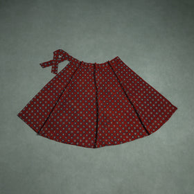 Ajrakh Hand Block Print Cotton Wrap Around Skirt 32