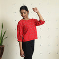 Pochampally Full Sleeve Crop Top