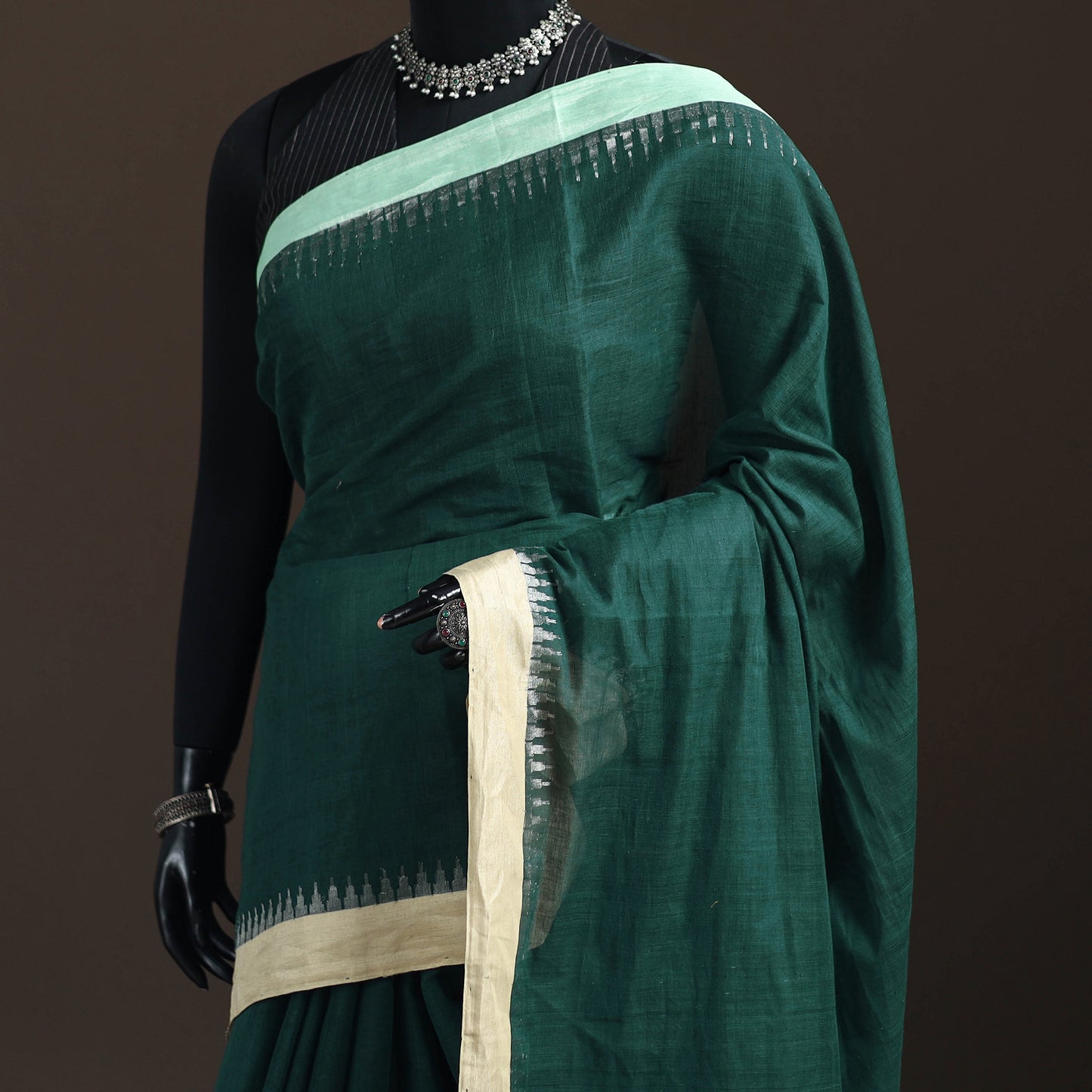 Kuppadam Zari Pure Handspun Handloom Cotton Saree 43