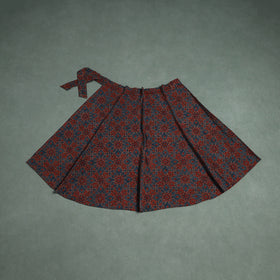 Ajrakh Hand Block Print Cotton Wrap Around Skirt 31