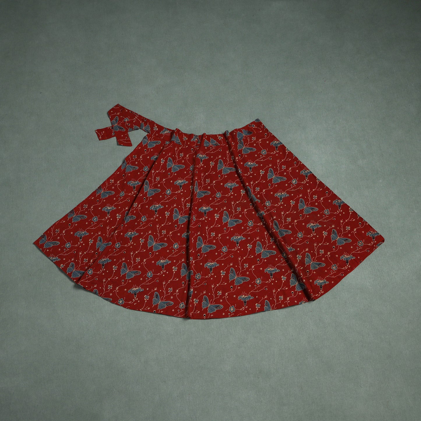 Ajrakh Hand Block Print Cotton Wrap Around Skirt 29