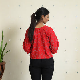 Pochampally Full Sleeve Crop Top