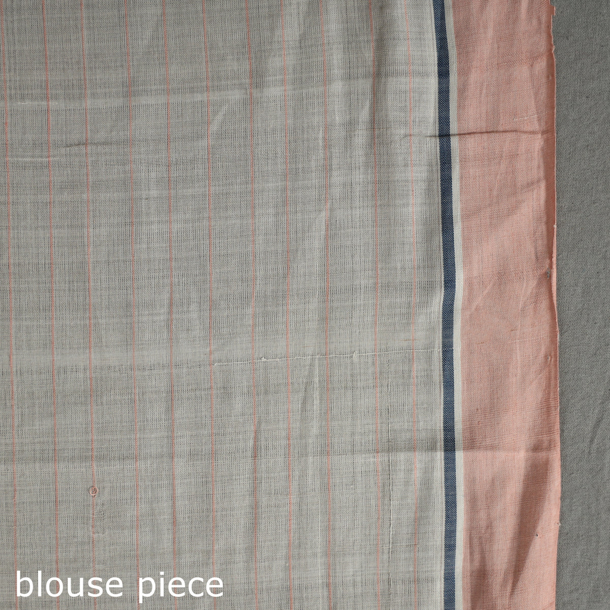 Peach - Pure Handloom Natural Dyed Checks Cotton Saree 38