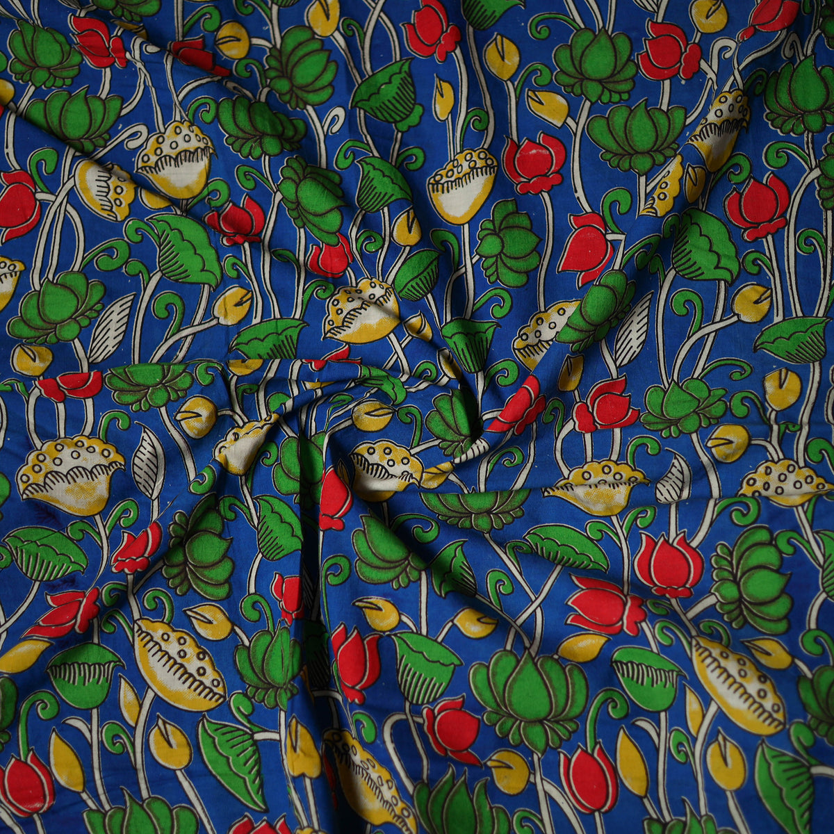 Kalamkari Print Cotton Unstitched Blouse Piece 06