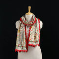 Ranihati Chanderi Silk Hand Embroidered Stole with Pom Pom 149