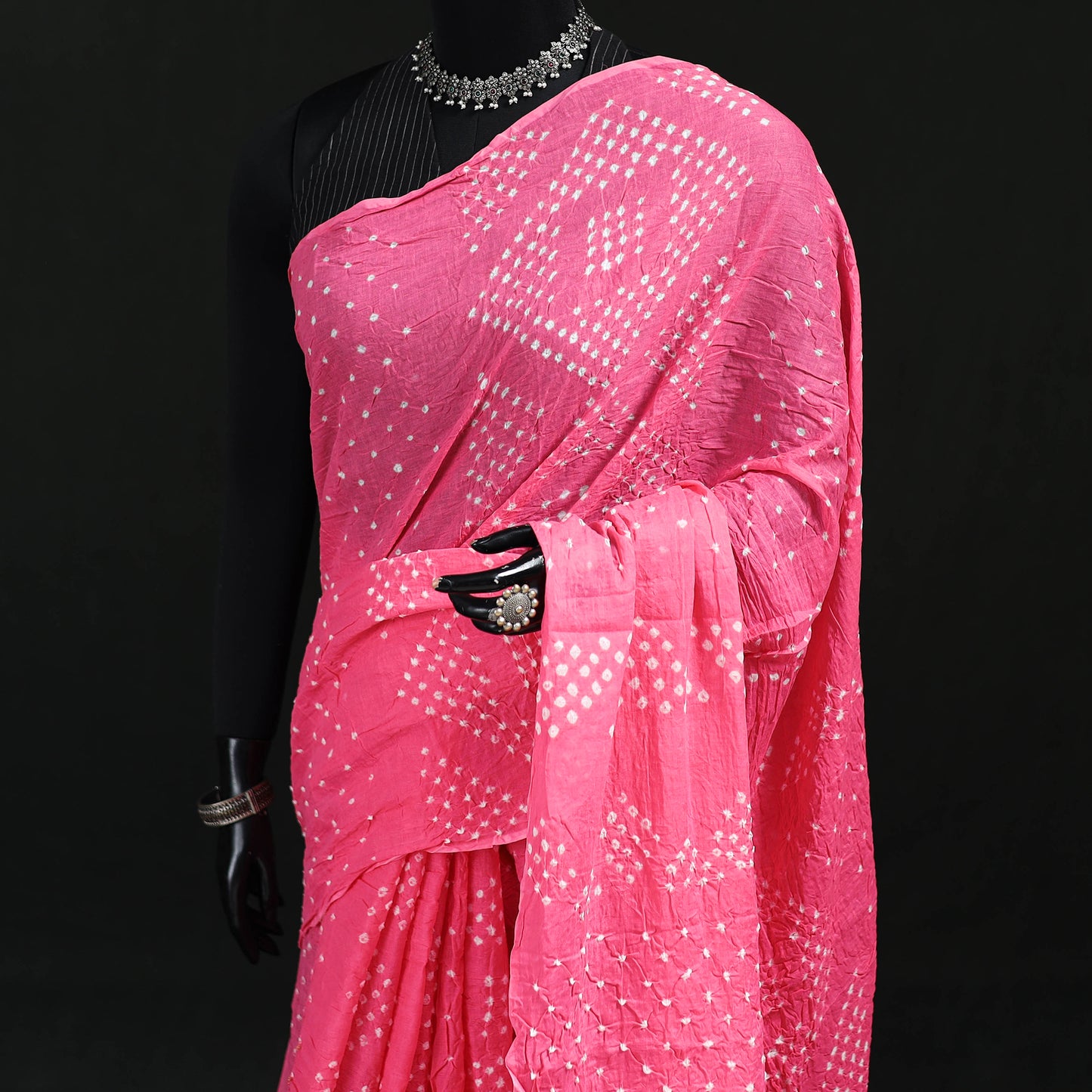 Kutch Bandhani Tie-Dye Cotton Saree 94