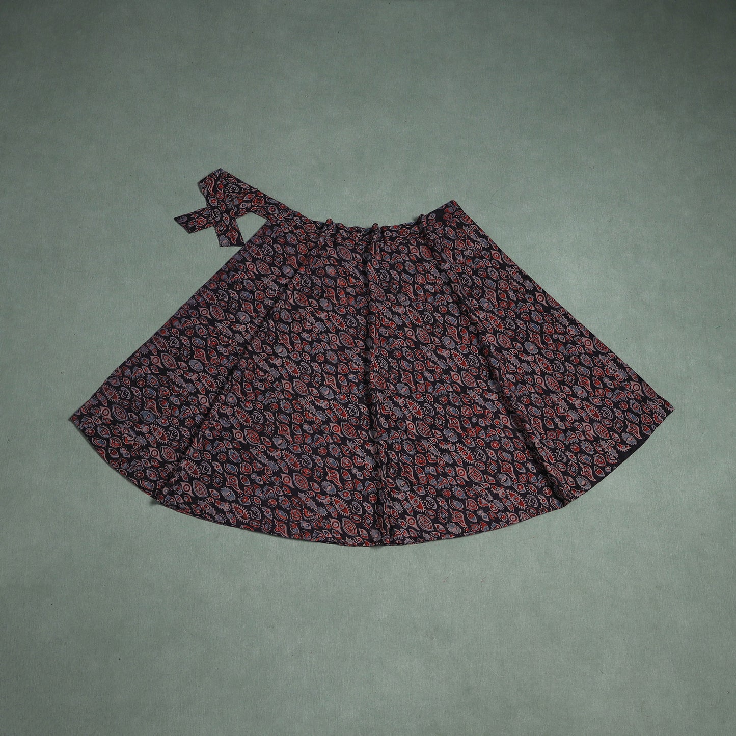 Ajrakh Hand Block Print Cotton Wrap Around Skirt 26