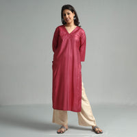 plain silk kurta