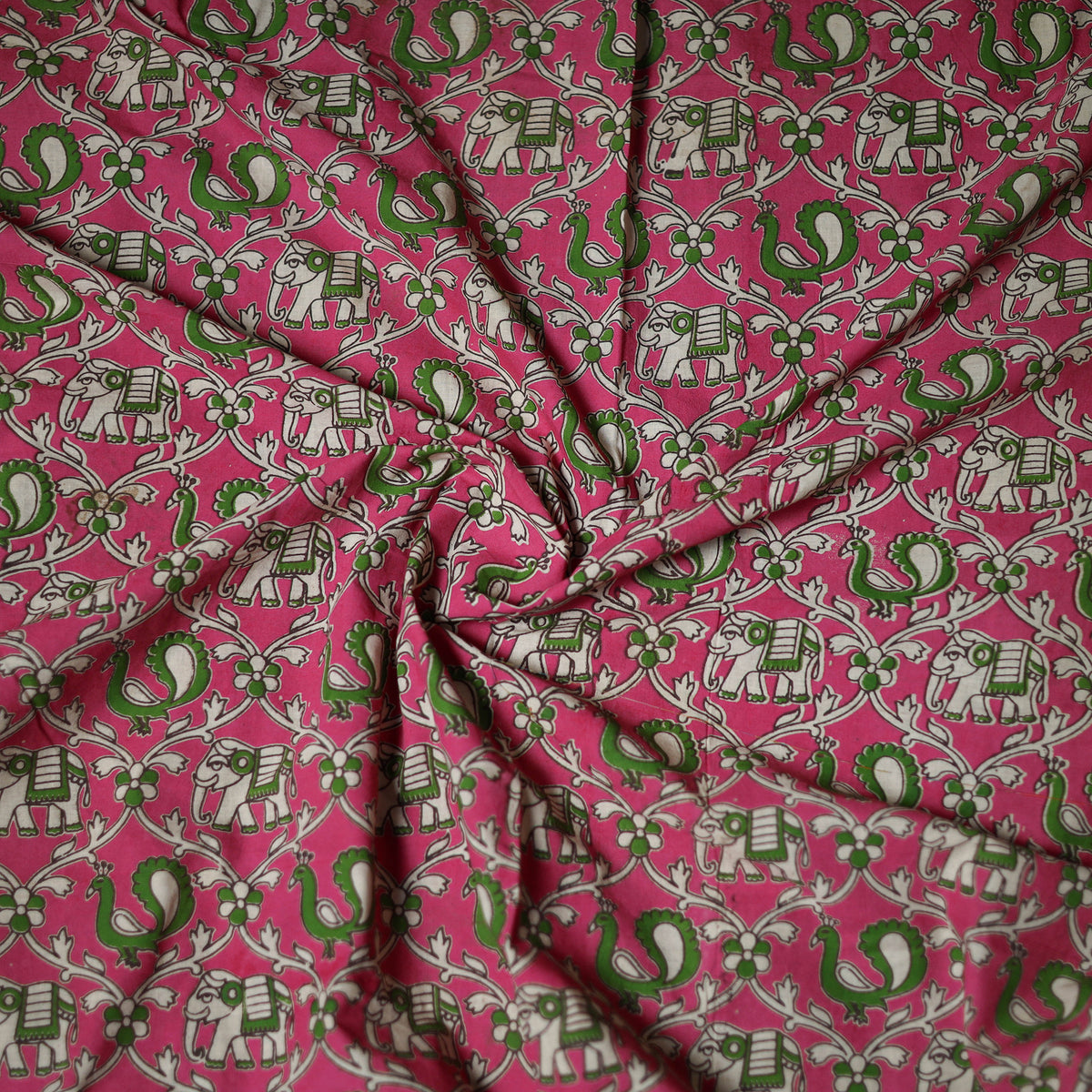 Kalamkari Print Cotton Unstitched Blouse Piece 03