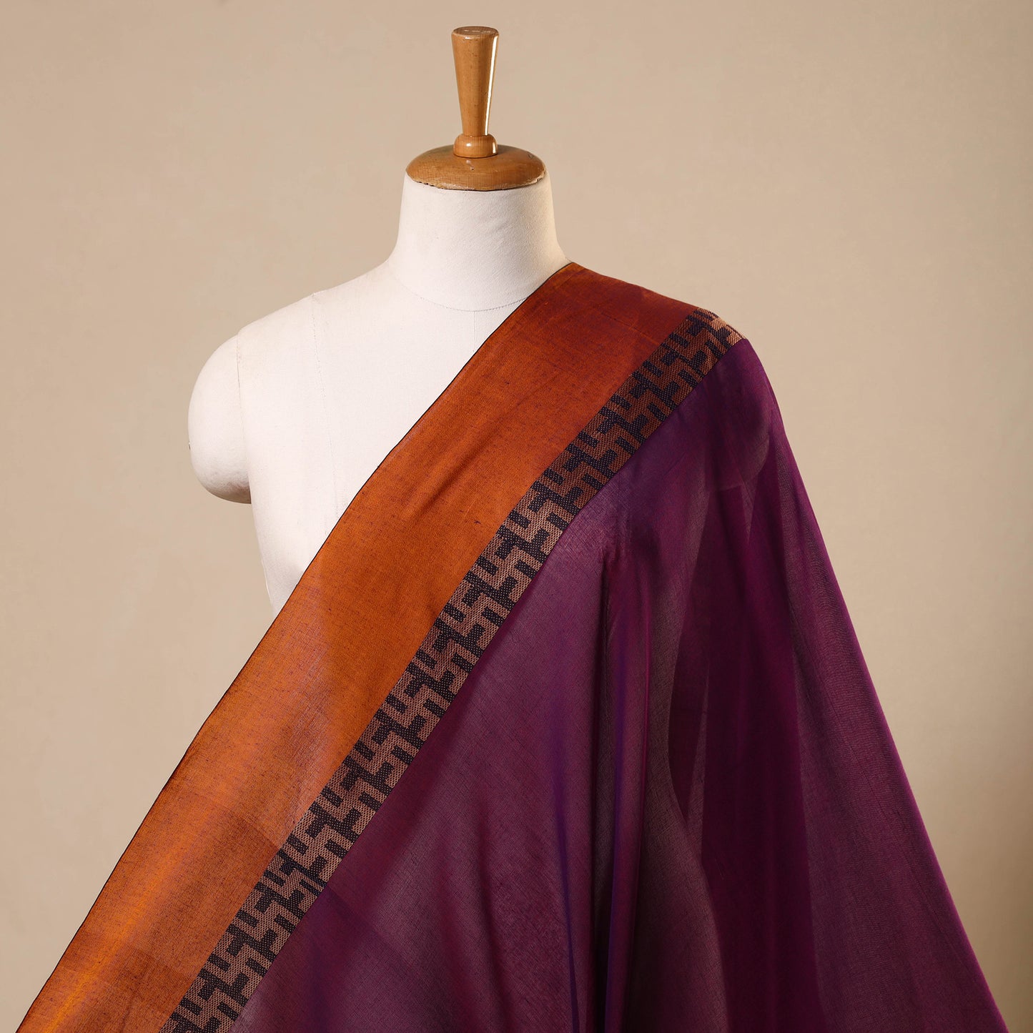  Purple Mercerised Cotton Dharwad Fabric