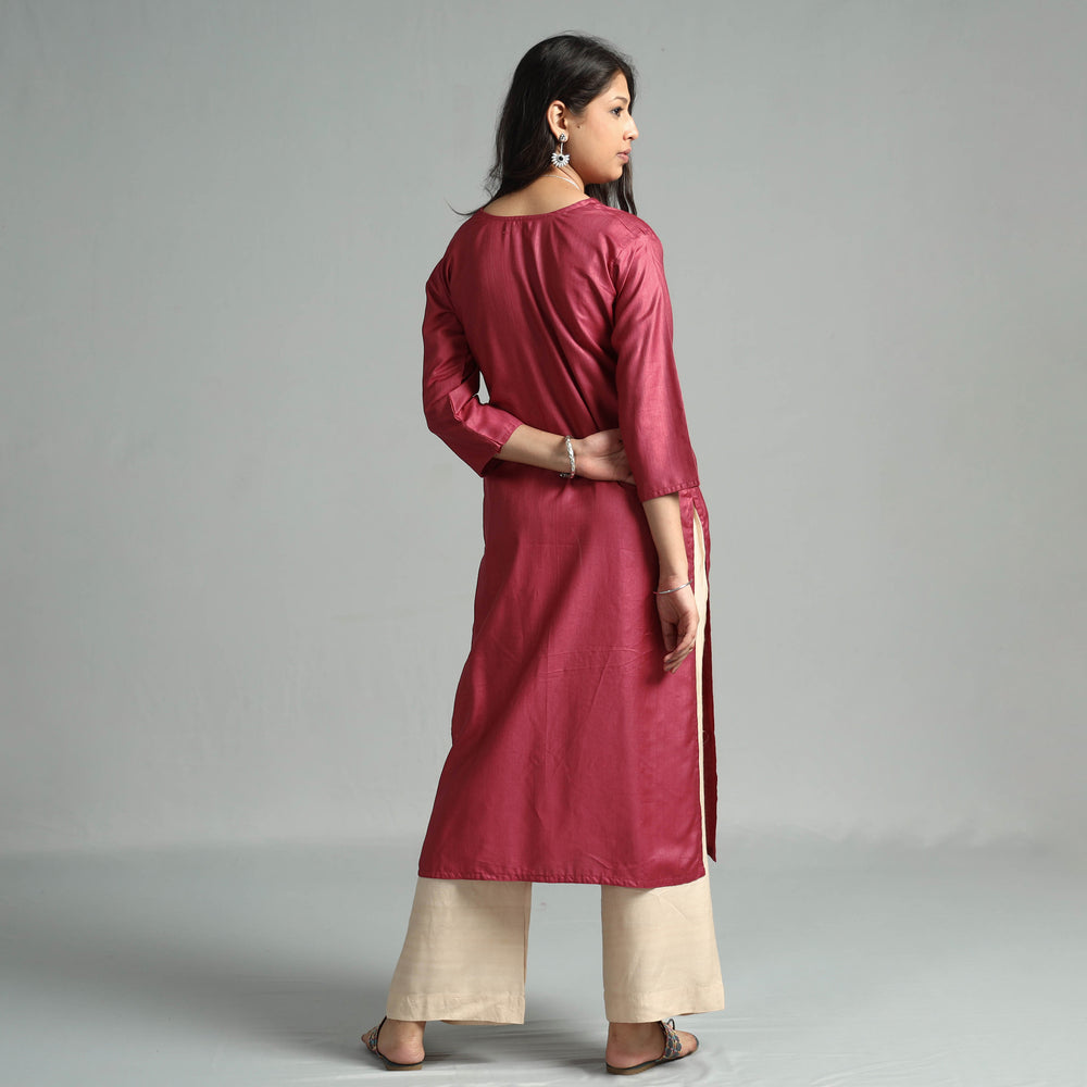 plain silk kurta