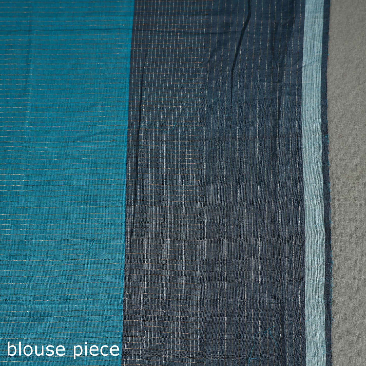 Blue - Zari Work Cotton Handloom Saree 36