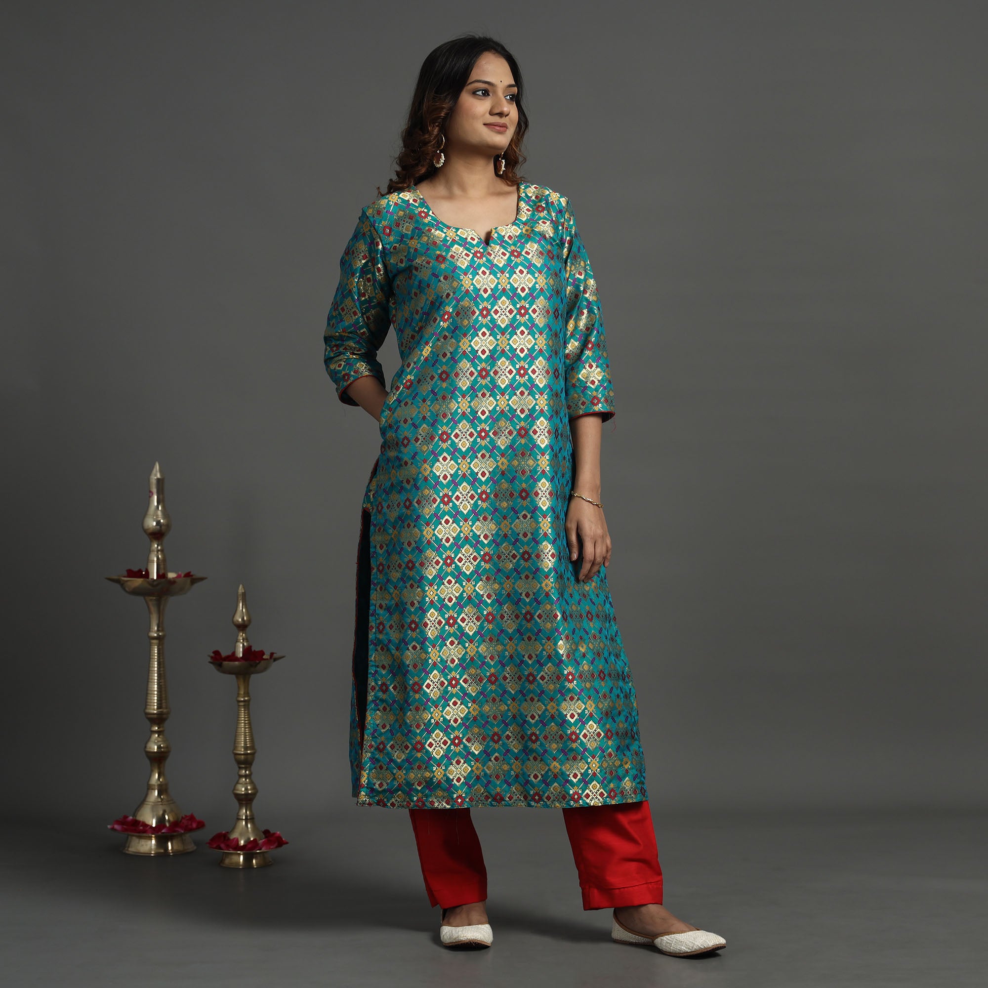 ItsKrishnaStore banarsi silk offers dress