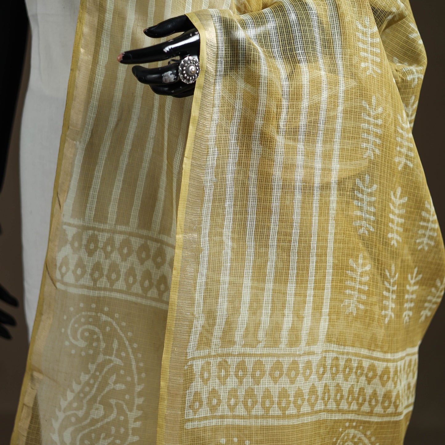 Pipad Hand Block Print Natural Dyed Kota Doria Cotton Dupatta 30