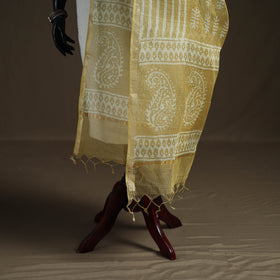 Pipad Hand Block Print Natural Dyed Kota Doria Cotton Dupatta 30