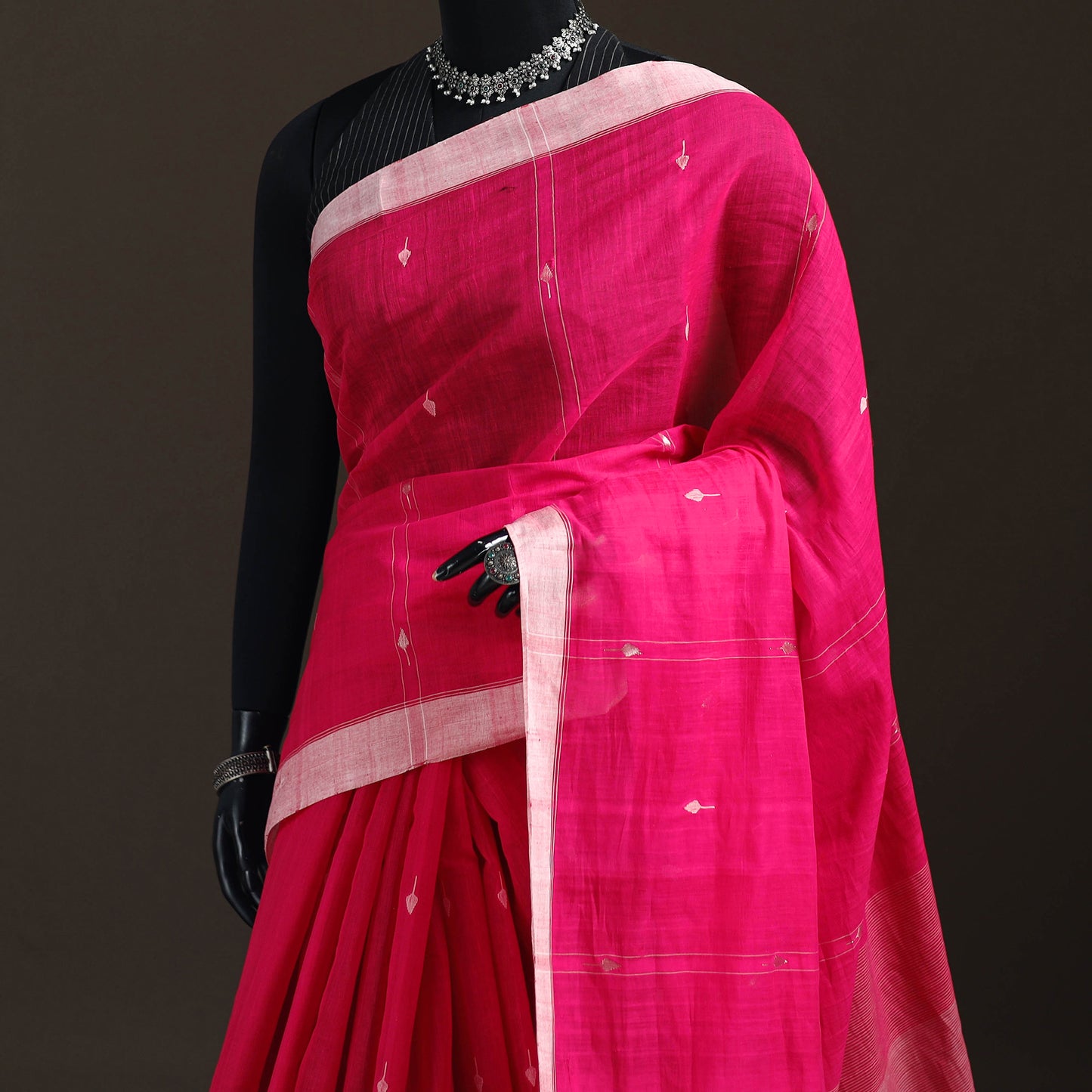 Srikakulam Jamdani Buti Pure Handspun Handloom Cotton Saree 45