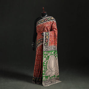 Red - Kalamkari Printed Cotton Saree 46
