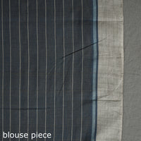 Grey - Pure Handloom Natural Dyed Checks Cotton Saree 37