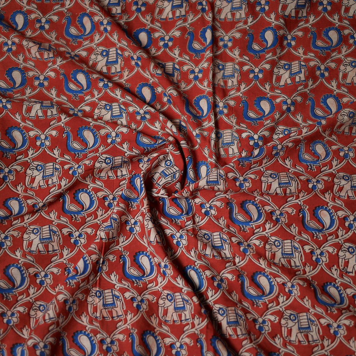 Kalamkari Print Cotton Unstitched Blouse Piece 01