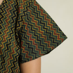 Green - Ajrakh Block Printed Cotton Crop Top 08