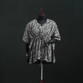 Black - Kalamkari Hand Block Print Natural Dyed Cotton Kaftan (Short) 16