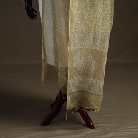 Pipad Hand Block Print Natural Dyed Kota Doria Cotton Dupatta 31