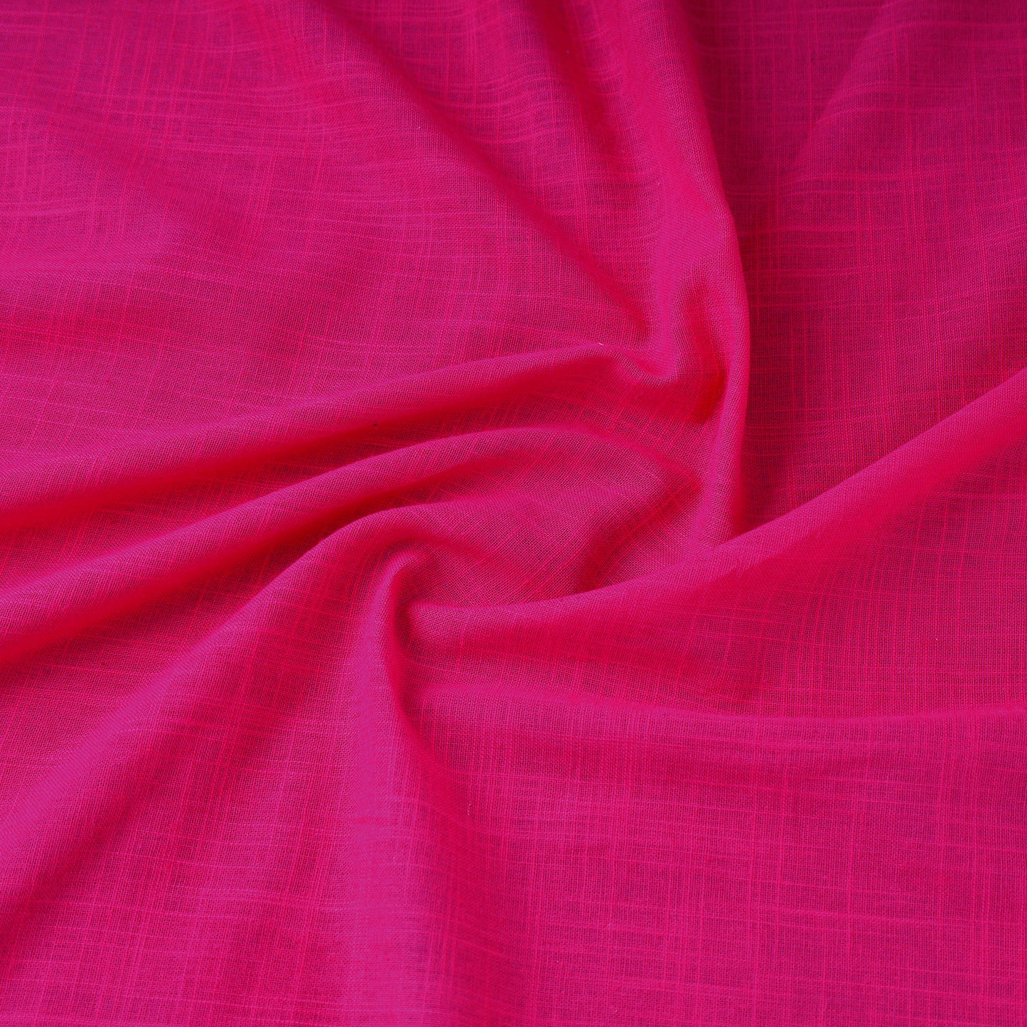 Pink Prewashed Slub Cotton Plain Fabric
