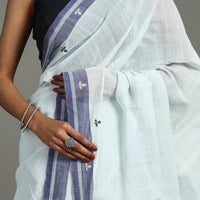 Blue - Leaves Cotton Handloom Saree 38