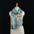 Ranihati Chanderi Silk Hand Embroidered Stole with Pom Pom 158