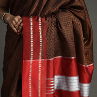 Brown - Ilkal Khun Silk Cotton Saree with Resham Border 21