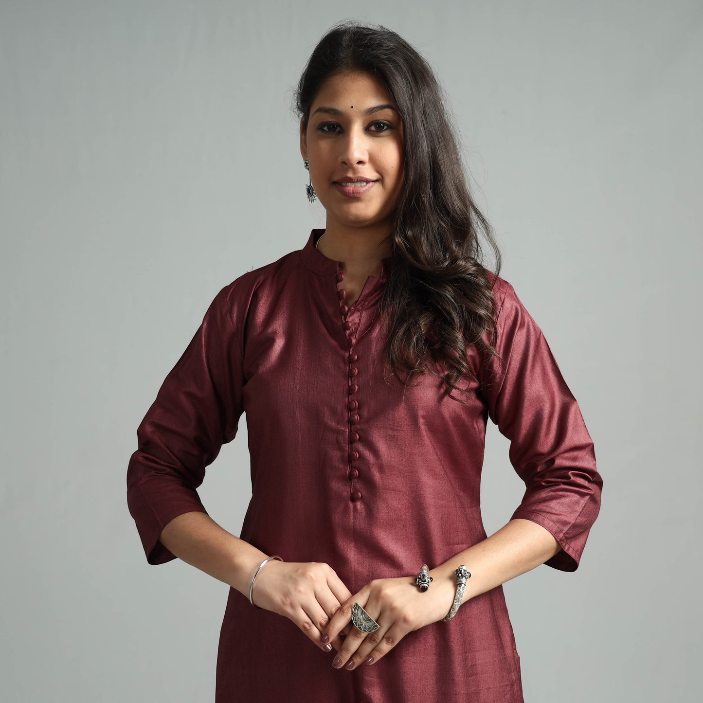 plain silk kurta