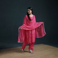 Bandhani Tie-Dye Cotton Suit Set with Dupatta for Women 14