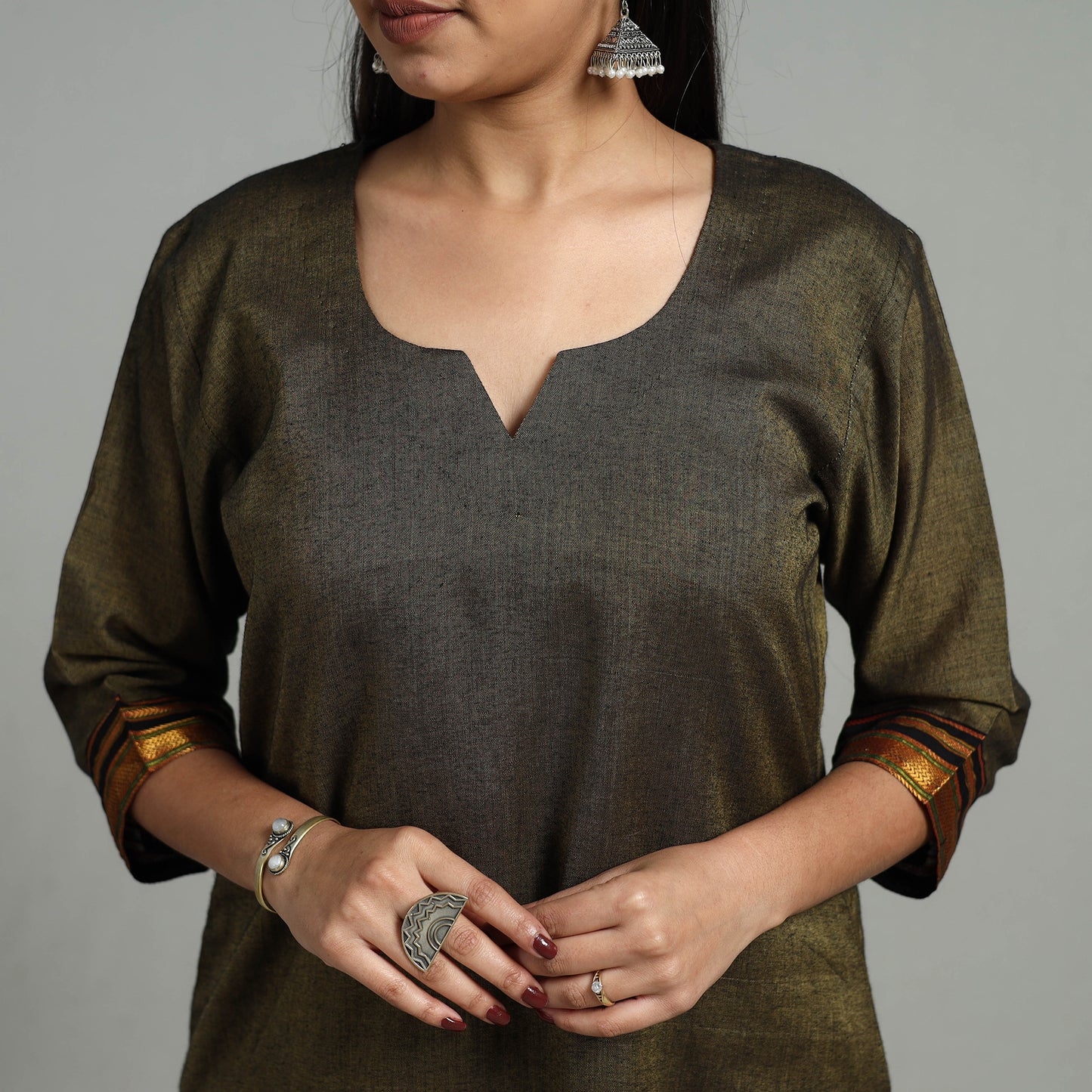 Buy Cotton Green Dharwad Kurta Set with Palazzo & Dupatta