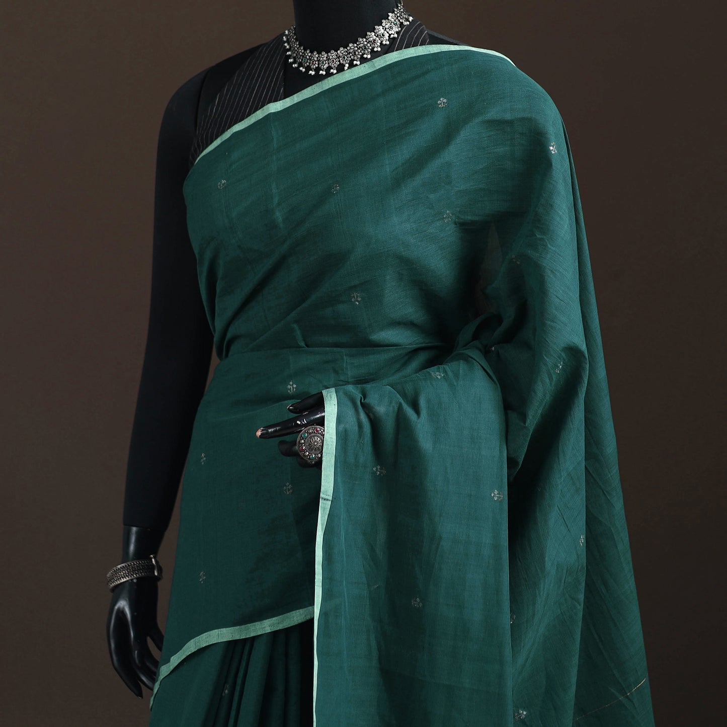 Srikakulam Jamdani Buti Pure Handspun Handloom Cotton Saree 46