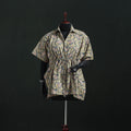 Beige - Kalamkari Hand Block Print Natural Dyed Cotton Kaftan (Short) 17