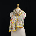 Ranihati Chanderi Silk Hand Embroidered Stole with Pom Pom 160