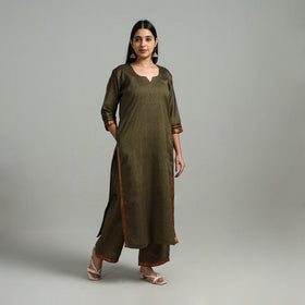 Buy Cotton Green Dharwad Kurta Set with Palazzo & Dupatta