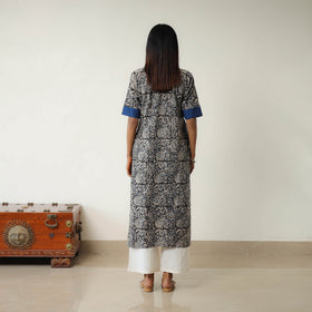 Natural Dyed Block Print Cotton Kalamkari Kurta for Women