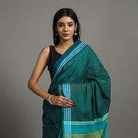 Green - Stripes Dobby Cotton Handloom Saree 39