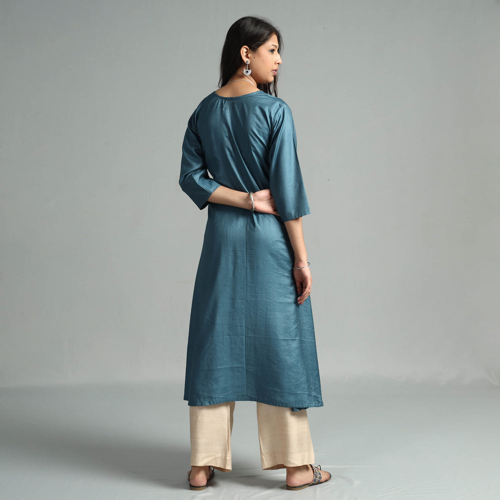 plain silk kurta