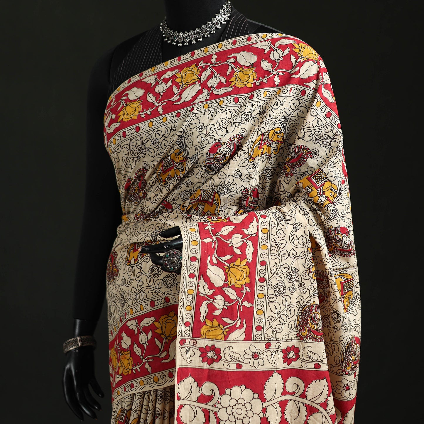 Kalamkari Printed Cotton Saree 48