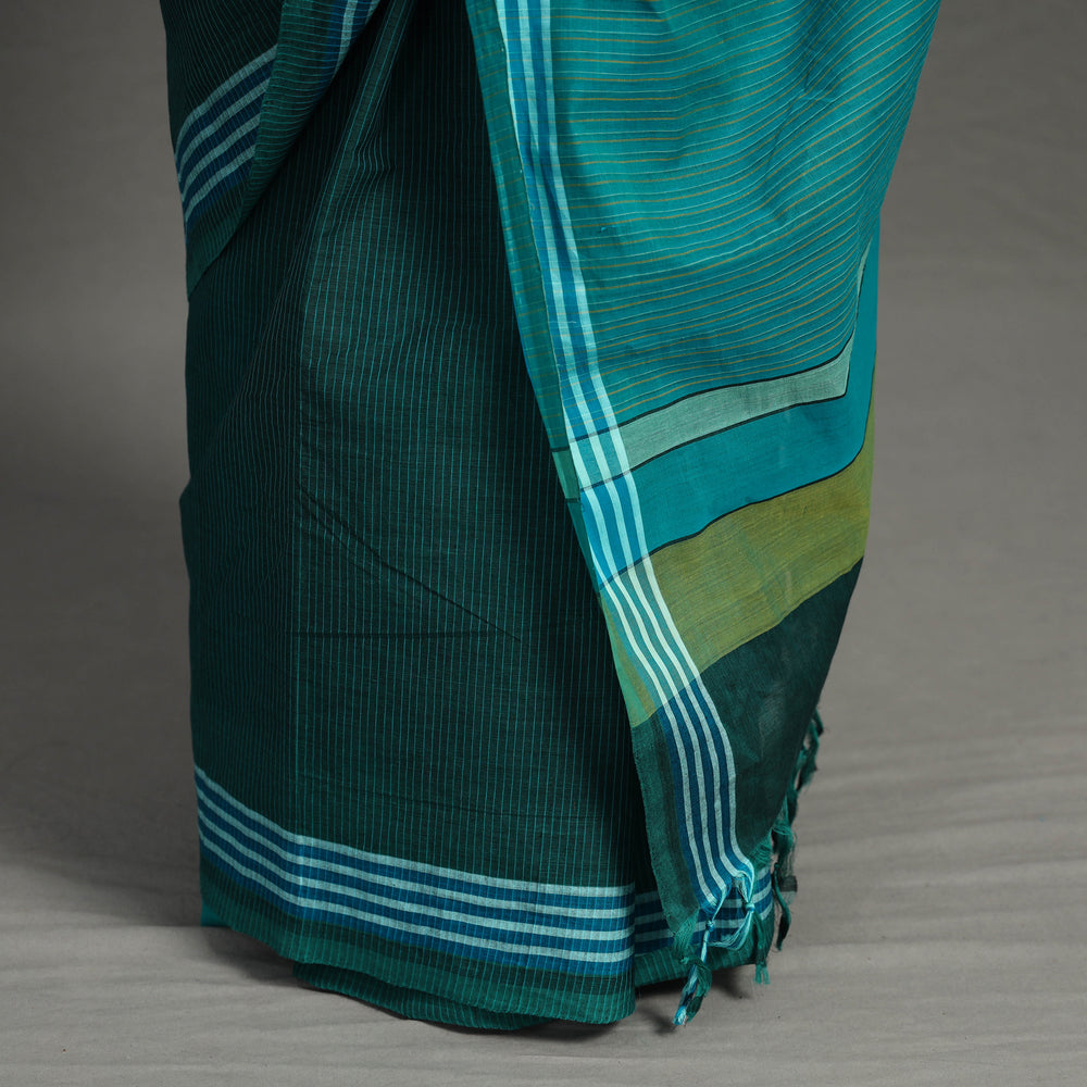 Green - Stripes Dobby Cotton Handloom Saree 39