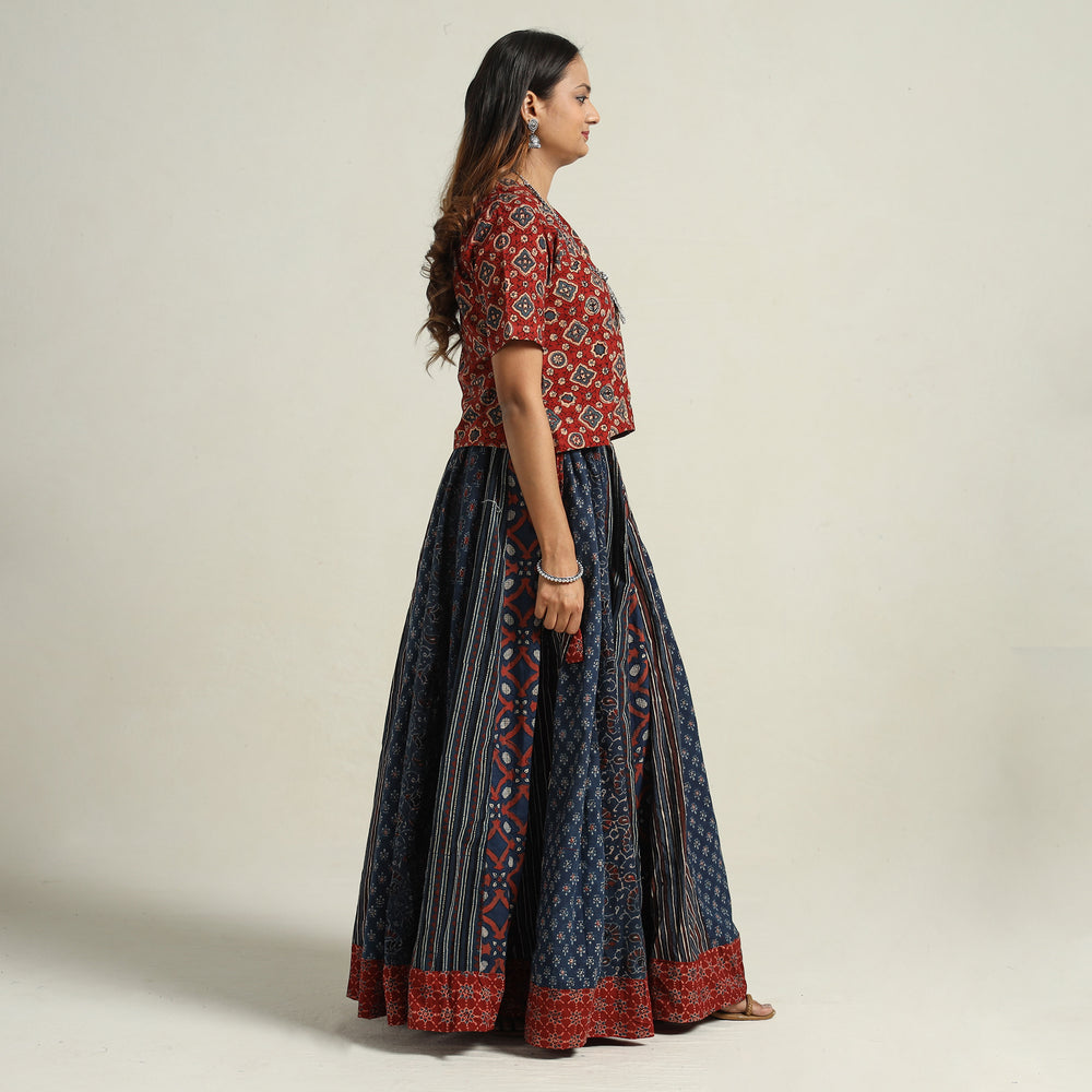 Ajrakh Patchwork Skirt 