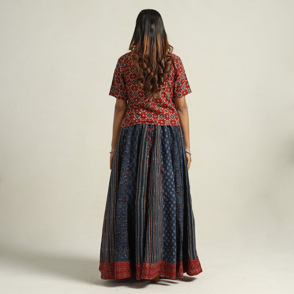 Ajrakh Patchwork Skirt 