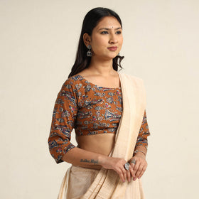Buy Kalamkari Printed Cotton Stitched Blouse Online at iTokri.com