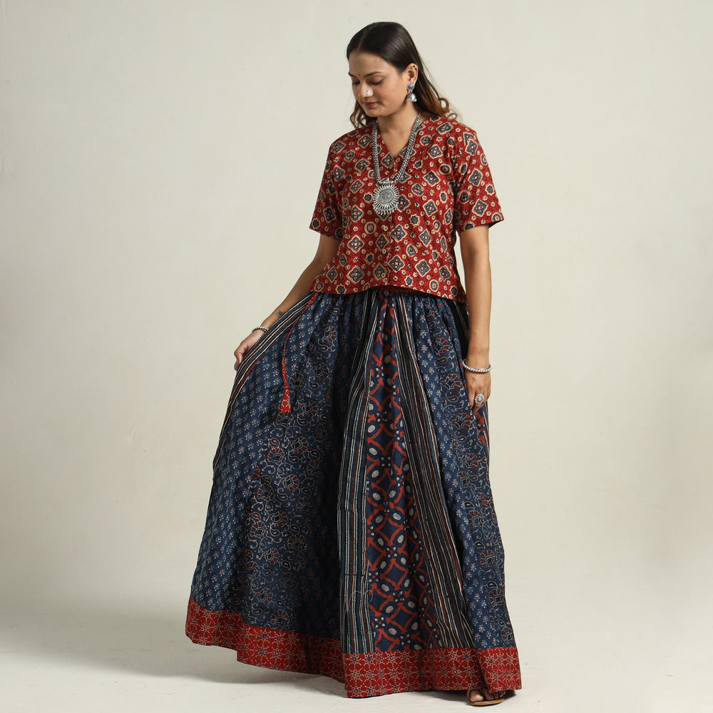 Ajrakh Patchwork Skirt 