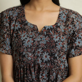 Black - Ajrakh Block Printed Cotton Crop Top 13